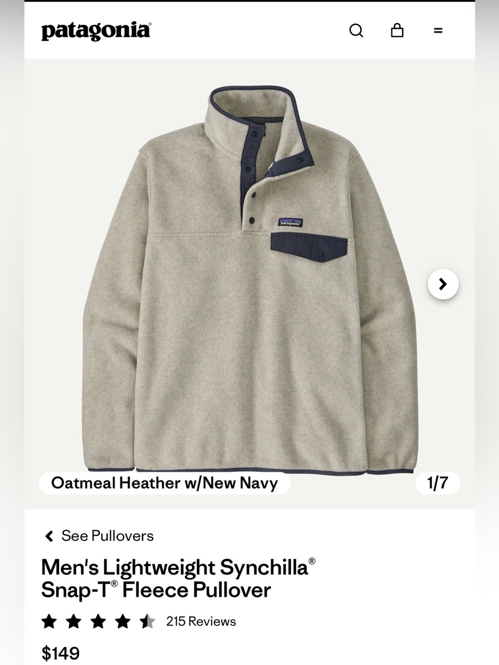 Patagonia synchilla snap fleece